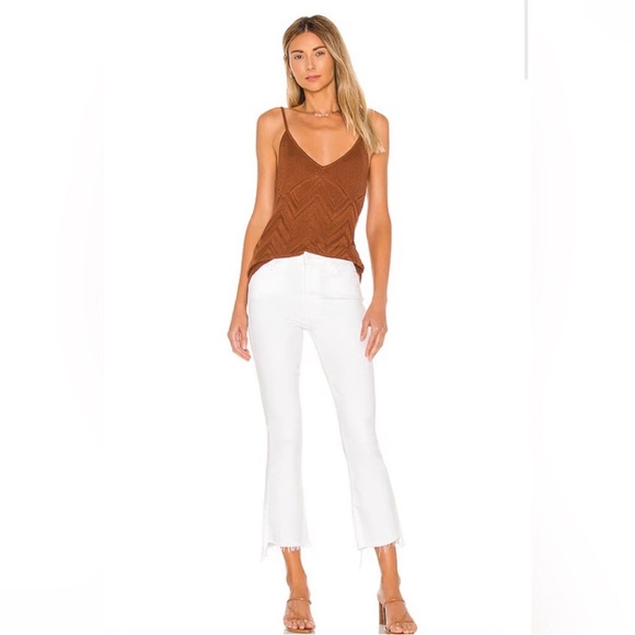MOTHER The Insider Crop Step Fray in Fairest of them All White Jeans Denim 31 - Picture 3 of 16